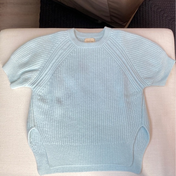 EUC Lou Lou Studio Crew Neck Knit Short Sleeve Sweater in Mint color - Picture 4 of 9